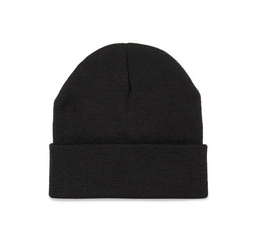 Gorro reciclado com dobra  tricotada