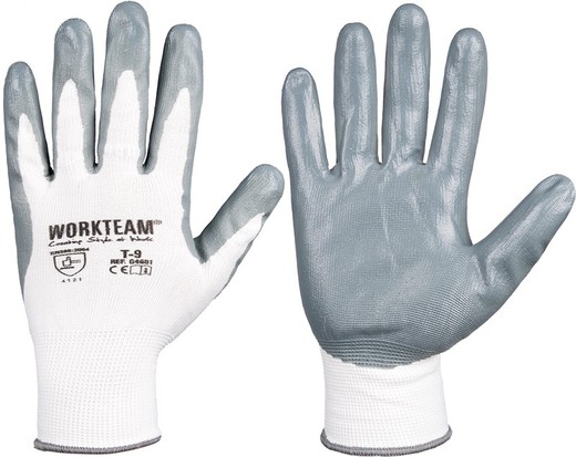 Gray White Gray Nitrile Glove. PACK 12 und