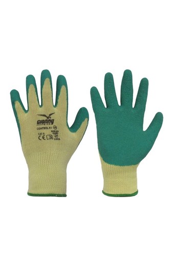 Guantes Con Revestimiento Parte Dorsal Aireada, Puno De Punto Y Palma Antideslizante CONTROL X1