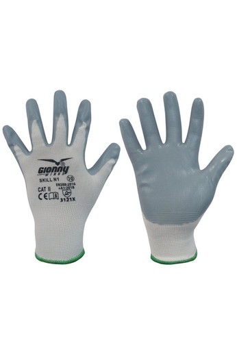 Guantes Con Revestimiento Parte Dorsal Aireada Y Puno De Punto SKILL N1