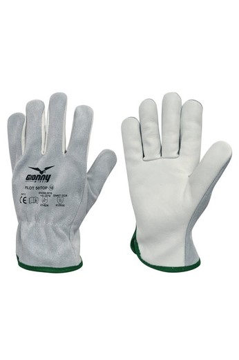 Guantes De Piel Con Dobladillo PILOT 50TOP