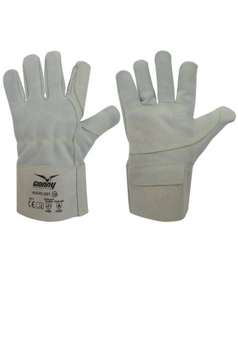 Guantes De Piel Reforzado Con Insercion En Dedo Y Manguito De 7 Cm HAZARD 250T