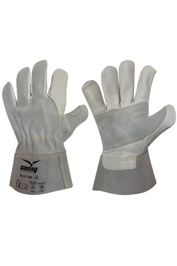 Guantes De Piel Reforzados Con Puno De 7 Cm PILOT 70R