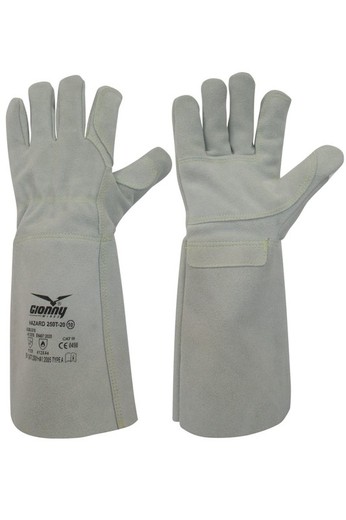 Guantes De Soldadura Rinforzati Fino All’indice Con Manichetta 20cm HAZARD 250T-20