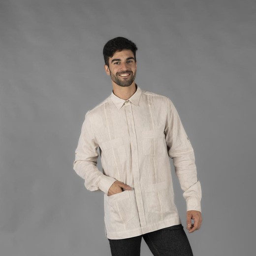 Guayabera Hombre Cuello Camisero Salomon