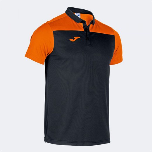 Hobby Ii Short Sleeve Polo Black Orange