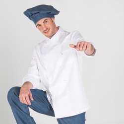 Chaqueta Cocina Unisex Boton Forrado M/L