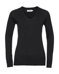 Pull en maille col V femme