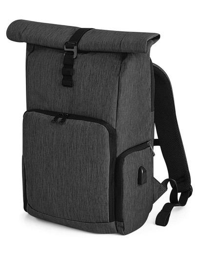 Roll-Top Q-Tech Charge Backpack