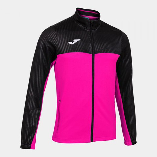 Sweat Montreal Full Zip Rose Fluo Noir