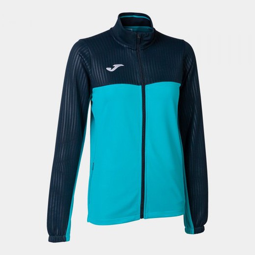 Montreal Full Zip Sweatshirt Fluor Turquoise-Navy