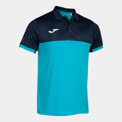 Montreal Short Sleeve Polo Fluor Turquoise-Navy