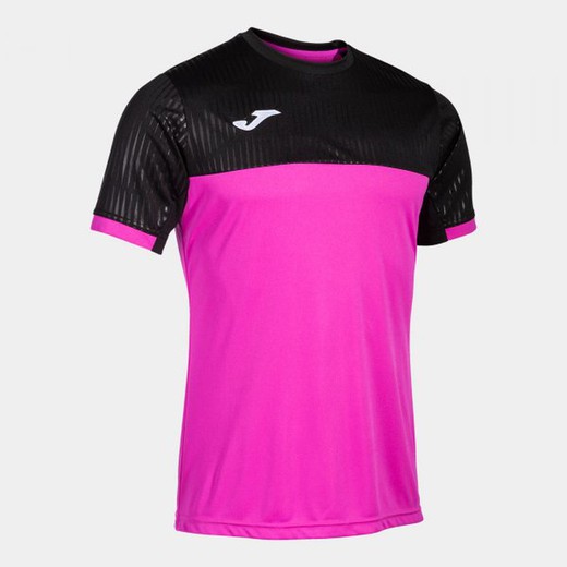 Montreal Short Sleeve T-Shirt Fluor Pink Black
