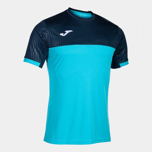 Montreal Short Sleeve T-Shirt Fluor Turquoise-Navy