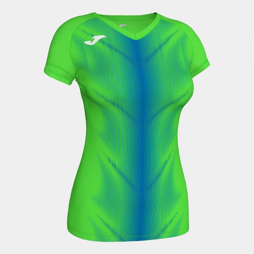 Olimpia T-Shirt Fluor Green-Royal S/S Woman