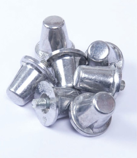 Pack of 100 conical aluminum studs