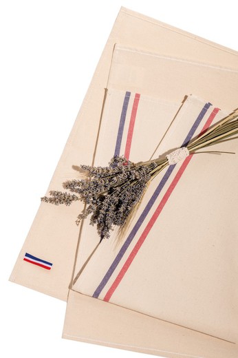 Dishcloth With 2 Stripes «Origine France Garantie»