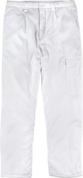 Pantalón acolchado con cintura elástica Blanco