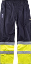 Pantalon AV ignifuge, tissu modacrylique, coton et antistatique EN11611, EN11612, EN1149, EN61482 Navy Yellow AV