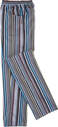 Pants with elastic waist and pockets, striped print PRINTED
