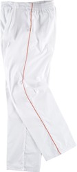 Pantalón cintura elástica Blanco / Naranja