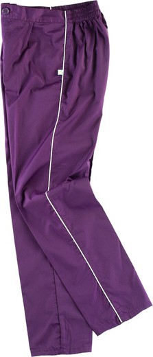 Hose mit elastischer Taille und Fliege mit kontrastierenden Verzierungen Purple White