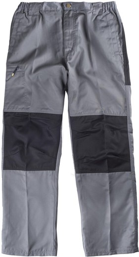 Combined knee and contrast pants gray Black