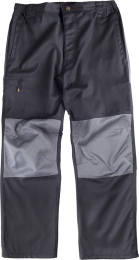 Pantaloni combinati ginocchio e contrasto nero grigio