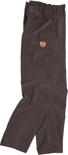 Pantaloni con 2 borse laterali, 2 borse posteriori e una borsa per le gambe marrone