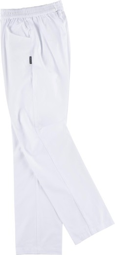 Pantalón con elástico en cintura Blanco