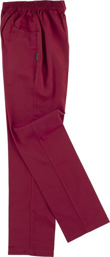 Pantalon à taille élastique, sans braguette et avec 2 poches latérales Marron