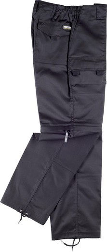 Pantaloni con gambe rimovibili, elastico in vita e multi tasche nero
