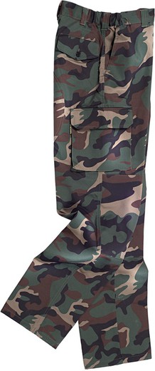 Pantalon camouflage avec renforts et multi-poches Camouflage