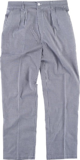 Pantaloni check a quadretti, elastico in vita, patta con zip, tasca posteriore Blue Vichi Checks