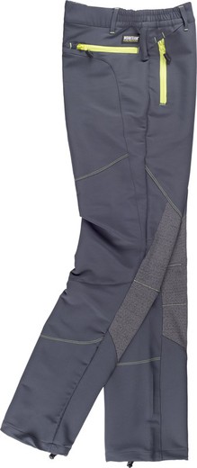 Pantalon de montagne, combiné avec ripstop, multi-poches Clips contrastés Gris foncé Noir