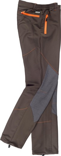 Pantalon de montagne, combiné avec ripstop, multi-poches Clips contrastés Marron Noir