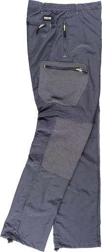 Summer mountain pants, combined with ripstop, multipockets Dark Gray Black