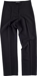 Women's trousers with waistband and darts Black