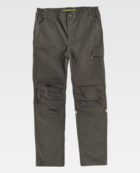 Pantalón de tejido elástico bidireccional Verde Caza