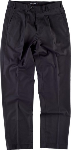 Calça social masculina com dardos Preto