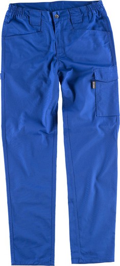 Pantaloni elasticizzati a due vie, multitasche e dettagli combinati Azulina