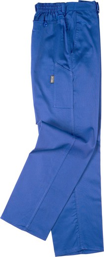 Pantalón elástico en cintura con bolsillo Azulina