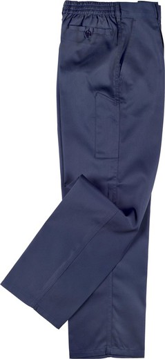 Pantaloni elastici in vita con tasca a spatola blu scuro
