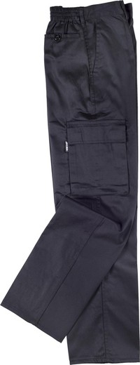 Pantalón Elástico en cintura multibolsillos Negro