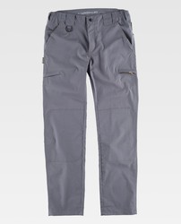 Pantalon en tissu élastique Ripstop avec renforts Gris