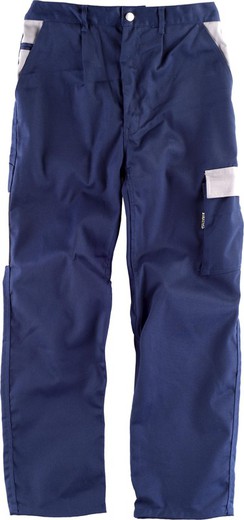 Pantalón linea 1, con elástico en cintura Marino / Gris