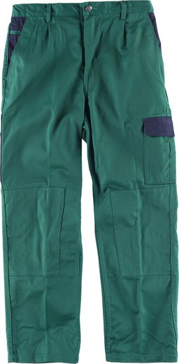 Line 2 trousers, with elastic waist, combined pockets Knee Pads Navy Green