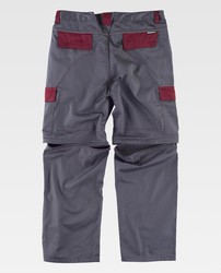 Line 8 combined multi-pocket trousers with removable legs Garnet Gray —  Maxport Costumes for Work