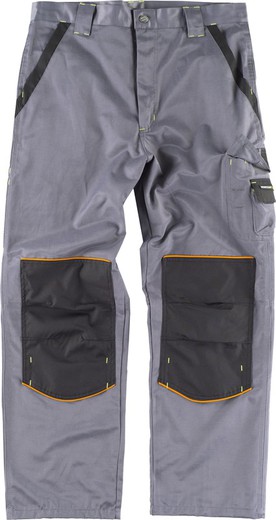 Pantaloni Line 9 abbinati a ginocchiere, tessuto Beaver Nylon Grey Black