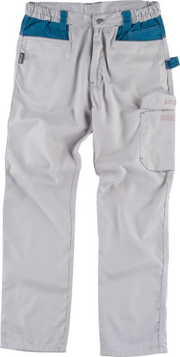 Multi-pocket trousers with reinforcement on collar Light Gray / Stewardess